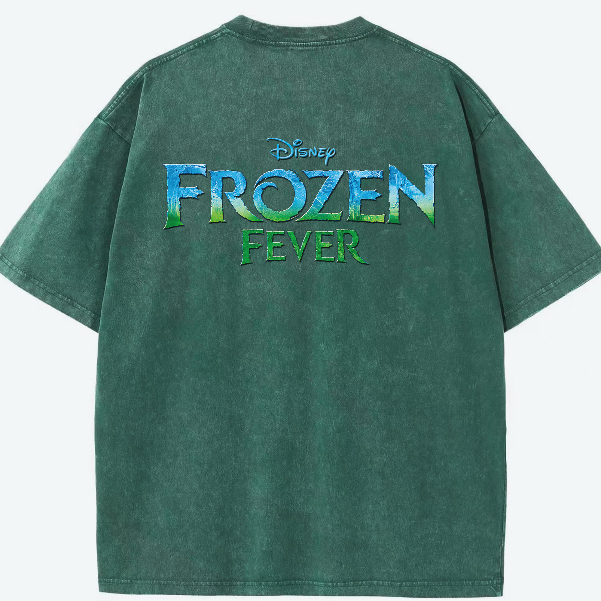 （画像用） アナと雪の女王 アンナ エルサ Frozen Anna Elsa 綿100% ヴィンテージ風 半袖Tシャツ（背面プリント）